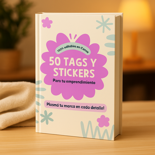 50 TAGS Y STICKERS PARA PERSONALIZAR TUS DISEÑOS Y DARLE IDENTIDAD DE MARCA A CADA CREACIÓN